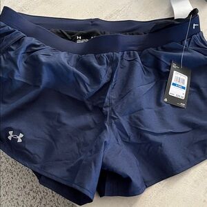 NWT! Under Armour Women's Dark Blue Athletic Shorts